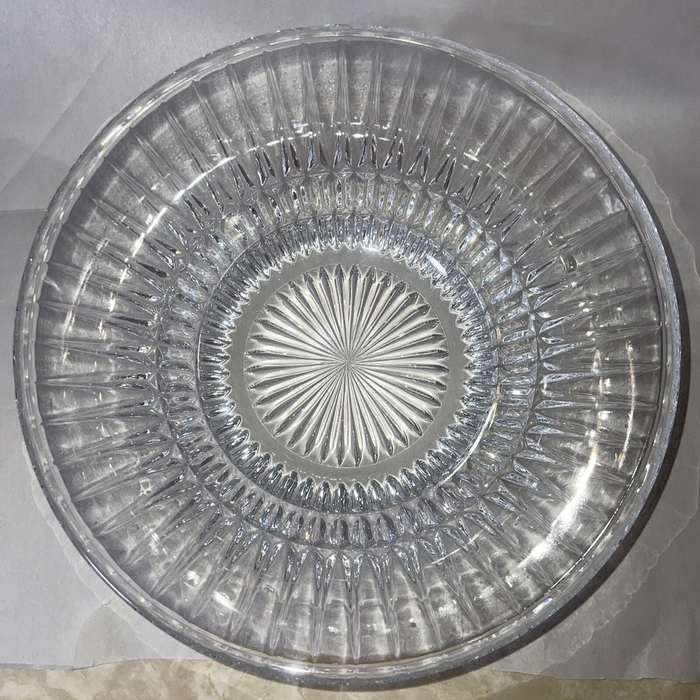 Vintage 1980s‎ American Fostoria Crystal Glass 9" Snack Bowl
